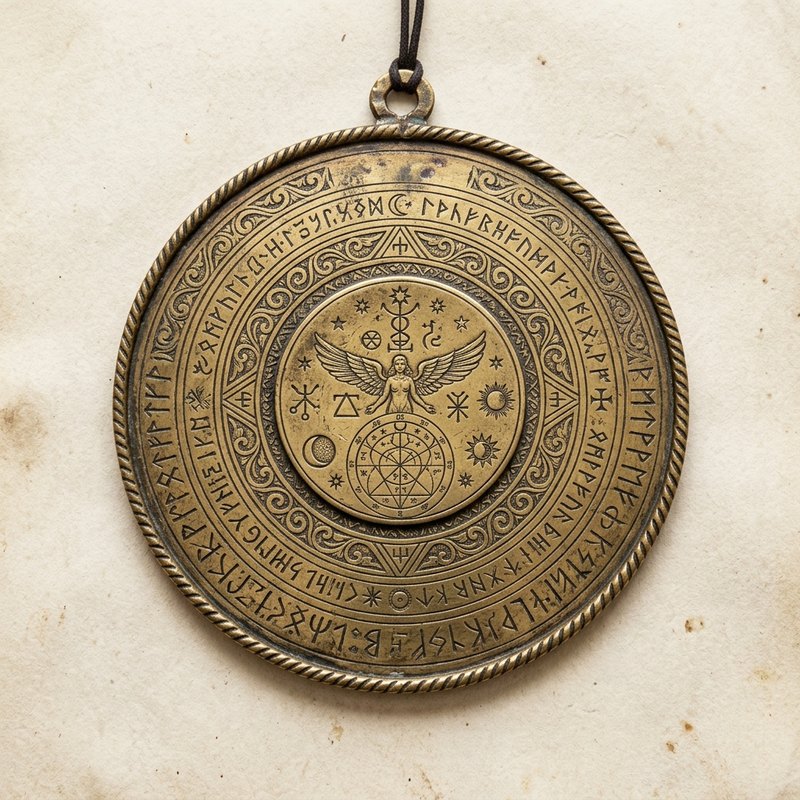 Cultural & Heritage Items ceremonial brass talisman